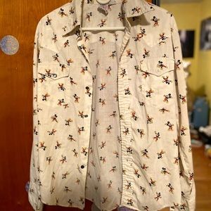 Vintage Mickey Mouse Button Up